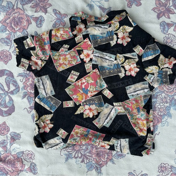 Island Traders Vintage Button Up Hawaiian Shirt Size L - Picture 7 of 7